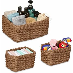 Relaxdays Brown Storage Box Set of 3 Relaxdays Brown Storage Box Set of 3