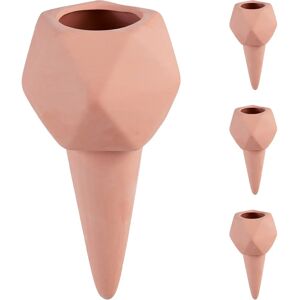 Relaxdays Terracotta Plant Watering Cones - Set of 4 Relaxdays Terracotta Plant Watering Cones - Set of 4
