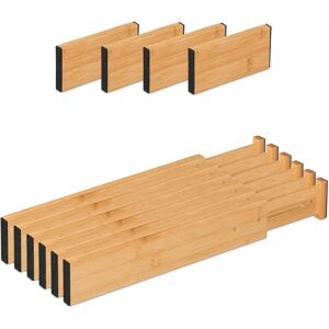 Relaxdays 10048536 Organizador de cajones ajustable - Bambú Relaxdays 10048536 Organizador de cajones ajustable - Bambú