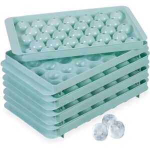 Relaxdays Kit de Moules à Glaçons 4 pièces - 33 sphères - Turquoise - Publicité Relaxdays Kit de Moules à Glaçons 4 pièces - 33 sphères - Turquoise - Publicité