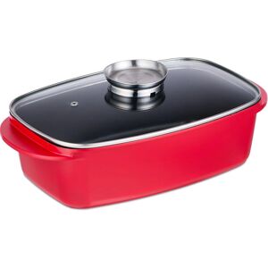 Relaxdays Bräter - Rectangular Roasting Pan - Suitable for Gas, Electric & Ceramic Stove Relaxdays Bräter - Rectangular Roasting Pan - Suitable for Gas, Electric & Ceramic Stove