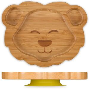 Relaxdays Baby Plate with Suction - 3 Compartments, BPA-Free, Natural Relaxdays Baby Plate with Suction - 3 Compartments, BPA-Free, Natural