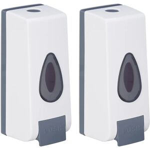 Relaxdays Wall Soap Dispenser Set 2 - Bathroom Kitchen Refillable Relaxdays Wall Soap Dispenser Set 2 - Bathroom Kitchen Refillable