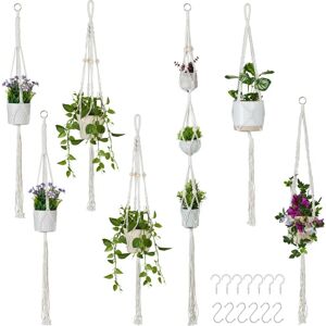 Relaxdays Model 10049528 Cream Boho Plant Hangers - Planter Relaxdays Model 10049528 Cream Boho Plant Hangers - Planter