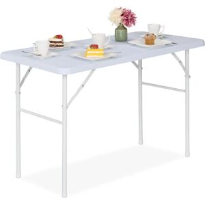 Relaxdays White Foldable Rectangular Garden Table - Garden Table Relaxdays White Foldable Rectangular Garden Table - Garden Table