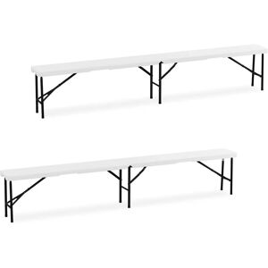 Relaxdays Garden Benches - Folding Set of 2 - 43x240x30 cm Relaxdays Garden Benches - Folding Set of 2 - 43x240x30 cm