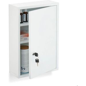Relaxdays Wandmedicijnkast - 45x30x12cm, 3 Planken, Staal, Wit Relaxdays Wandmedicijnkast - 45x30x12cm, 3 Planken, Staal, Wit