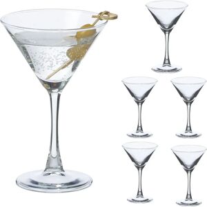 Relaxdays - Set 6 Cocktail Glasses - 140 ml - Transparent - for Martini, Manhattan, Cosmopolitan Relaxdays - Set 6 Cocktail Glasses - 140 ml - Transparent - for Martini, Manhattan, Cosmopolitan