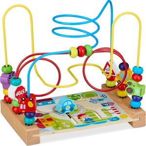Relaxdays Motorikschleife - Jouet en bois, coloré, pour enfants - Publicité Relaxdays Motorikschleife - Jouet en bois, coloré, pour enfants - Publicité