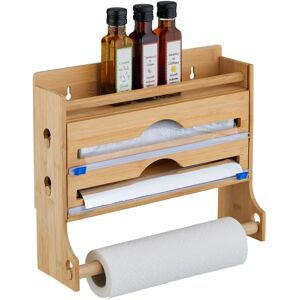Relaxdays Bamboo Wall Mount Kitchen Roll Dispenser - Kitchen Storage Relaxdays Bamboo Wall Mount Kitchen Roll Dispenser - Kitchen Storage