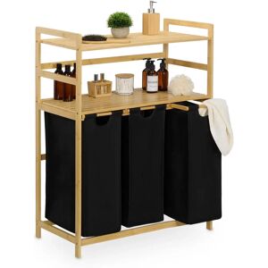 Relaxdays Laundry Basket with Shelves - Laundry Storage Solution Relaxdays Laundry Basket with Shelves - Laundry Storage Solution