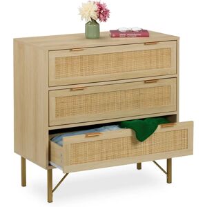 Relaxdays Commode Effet Bois - Rangement pour Salon & Couloir - Publicité Relaxdays Commode Effet Bois - Rangement pour Salon & Couloir - Publicité