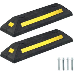 RELAXDAYS Arrêts de Roue pour Garage - Ensemble de 2, Noir Jaune, 8,5x53x14,5 cm - Publicité RELAXDAYS Arrêts de Roue pour Garage - Ensemble de 2, Noir Jaune, 8,5x53x14,5 cm - Publicité