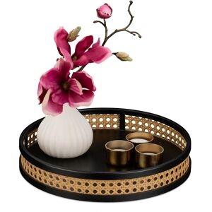 Relaxdays Black Round Decorative Tray - 5.5x30cm Relaxdays Black Round Decorative Tray - 5.5x30cm