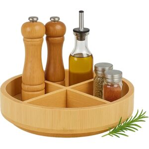 Relaxdays Bamboo Lazy Susan Spice Organizer - Kitchen & Bathroom Relaxdays Bamboo Lazy Susan Spice Organizer - Kitchen & Bathroom