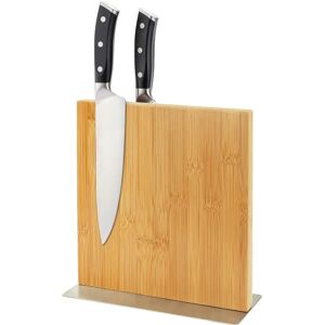 Relaxdays Magnetic Knife Block - Bamboo, Holds 8 Knives, Modern Design Relaxdays Magnetic Knife Block - Bamboo, Holds 8 Knives, Modern Design