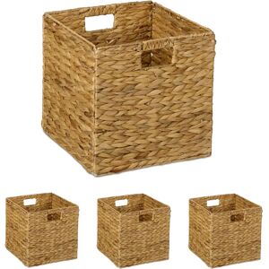 Relaxdays Water Hyacinth Storage Set 4 - Storage Basket Relaxdays Water Hyacinth Storage Set 4 - Storage Basket