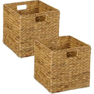 Relaxdays Water Hyacinth Storage Basket Set - 3 Items Relaxdays Water Hyacinth Storage Basket Set - 3 Items