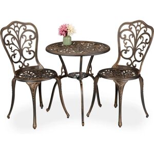 Relaxdays Ensemble de Mobilier de Jardin - Aluminium Moulé, Style Vintage - Publicité Relaxdays Ensemble de Mobilier de Jardin - Aluminium Moulé, Style Vintage - Publicité