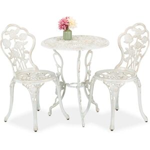 Relaxdays Vintage Garden Set - Aluminum, 2 Chairs & Table Relaxdays Vintage Garden Set - Aluminum, 2 Chairs & Table