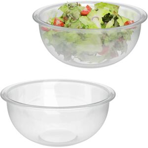 Relaxdays 2x Salad Bowl, Bowl + Dish, Transparent - Salad Bowl Relaxdays 2x Salad Bowl, Bowl + Dish, Transparent - Salad Bowl
