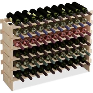 Relaxdays Pine Wood Wine Rack - Extensible, Holds 60 Bottles Relaxdays Pine Wood Wine Rack - Extensible, Holds 60 Bottles
