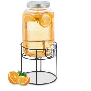 Relaxdays Szklany Dystrybutor Napojów - 3,3L - Przezroczysty Relaxdays Szklany Dystrybutor Napojów - 3,3L - Przezroczysty