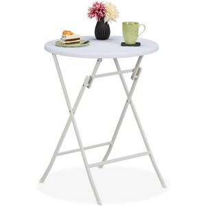 Relaxdays Foldable Round Garden Table - Rattan Effect, Plastic & Metal Relaxdays Foldable Round Garden Table - Rattan Effect, Plastic & Metal