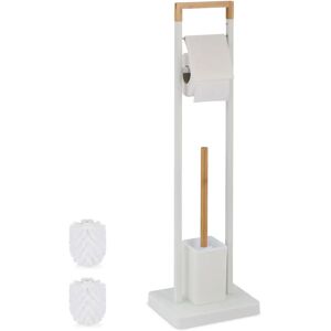 Relaxdays Ensemble brosse WC et porte-papier - Accessoire salle de bain - Publicité Relaxdays Ensemble brosse WC et porte-papier - Accessoire salle de bain - Publicité