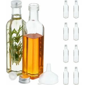 Relaxdays 10048667_311 Lot de Bouteilles en Verre Carrées - 0,25 L - Publicité Relaxdays 10048667_311 Lot de Bouteilles en Verre Carrées - 0,25 L - Publicité