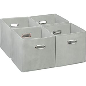 Relaxdays Storage Box Set - 30x30x30 cm - Grey Relaxdays Storage Box Set - 30x30x30 cm - Grey