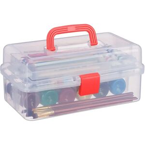 Relaxdays Plastic Organizer - 9 Compartments, Red - Storage Box Relaxdays Plastic Organizer - 9 Compartments, Red - Storage Box
