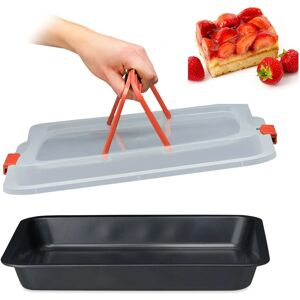 RELAXDAYS Red Baking Tray - 3-in-1 Baking, Transport & Storage RELAXDAYS Red Baking Tray - 3-in-1 Baking, Transport & Storage