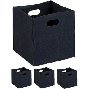 Relaxdays Felt Storage Boxes Set 4 - Shelf Organizer Relaxdays Felt Storage Boxes Set 4 - Shelf Organizer