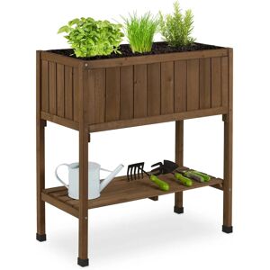 Relaxdays Firwood Elevated Planter - 80x74x38cm - Garden & Balcony Relaxdays Firwood Elevated Planter - 80x74x38cm - Garden & Balcony