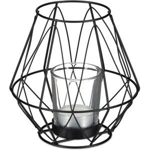 Relaxdays Geometric Metal Candle Holder - 14x14cm Relaxdays Geometric Metal Candle Holder - 14x14cm