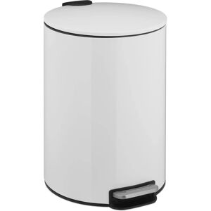 Relaxdays White 12L Kitchen Bathroom Waste Bin - Trash Bin Relaxdays White 12L Kitchen Bathroom Waste Bin - Trash Bin