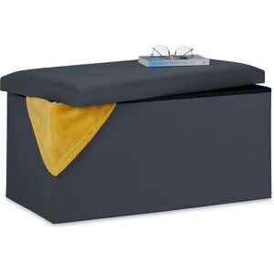 Relaxdays Opbergbank - Synthetisch Leer, Vouwbaar, 84L Relaxdays Opbergbank - Synthetisch Leer, Vouwbaar, 84L