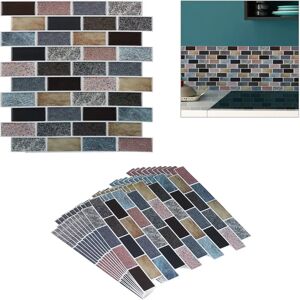 Relaxdays 10 Panel Wall Decor - Stone Effect, Self-Adhesive 3D (31x31cm) - Multicolor Relaxdays 10 Panel Wall Decor - Stone Effect, Self-Adhesive 3D (31x31cm) - Multicolor