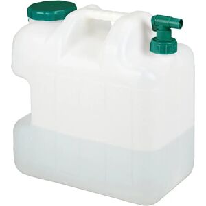 Relaxdays Wide Neck Water Canister with Tap 25L - white/green Relaxdays Wide Neck Water Canister with Tap 25L - white/green