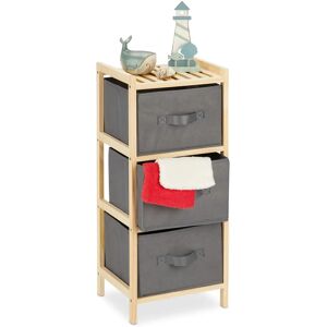 Relaxdays Bathroom Storage Cabinet with 3 Foldable Baskets - Bathroom Furniture Relaxdays Bathroom Storage Cabinet with 3 Foldable Baskets - Bathroom Furniture