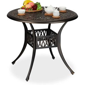 Relaxdays Garden Table - 75x90cm Umbrella Hole Aluminum - Garden, Balcony, Terrace Relaxdays Garden Table - 75x90cm Umbrella Hole Aluminum - Garden, Balcony, Terrace