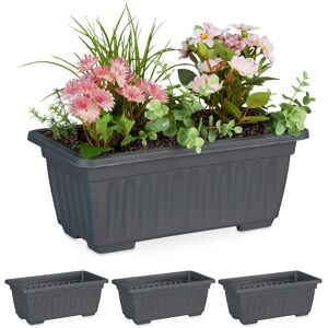 Relaxdays Brand Model - Rectangular Plastic Flower Pots Relaxdays Brand Model - Rectangular Plastic Flower Pots