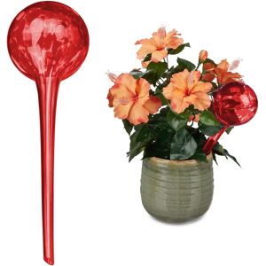 Relaxdays Plant Watering Globes - 9cm Red Relaxdays Plant Watering Globes - 9cm Red
