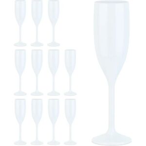 Relaxdays Plastic Champagne Glasses - Unbreakable, Reusable - 12 pcs Relaxdays Plastic Champagne Glasses - Unbreakable, Reusable - 12 pcs