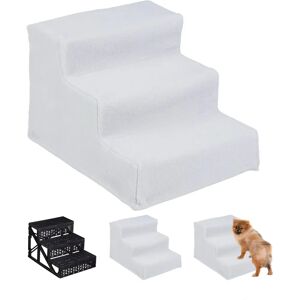 Relaxdays Pet Ladder - 3-Step Sofa & Bed Aid - White Relaxdays Pet Ladder - 3-Step Sofa & Bed Aid - White
