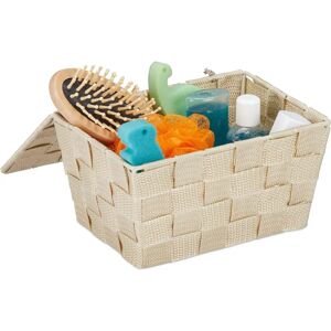 RELAXDAYS Bathroom Storage Basket - Interwoven Plastic Organizer RELAXDAYS Bathroom Storage Basket - Interwoven Plastic Organizer