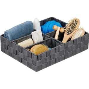 Relaxdays Storage Basket - 5 Compartments, Rectangular, Gray Relaxdays Storage Basket - 5 Compartments, Rectangular, Gray