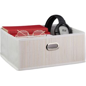 Relaxdays Bamboo Storage Basket - Foldable, White - Storage Basket Relaxdays Bamboo Storage Basket - Foldable, White - Storage Basket