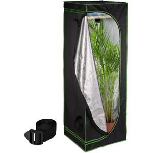 Relaxdays Grow Tent - Reflective, Indoor Plant Greenhouse, Black/Green Relaxdays Grow Tent - Reflective, Indoor Plant Greenhouse, Black/Green